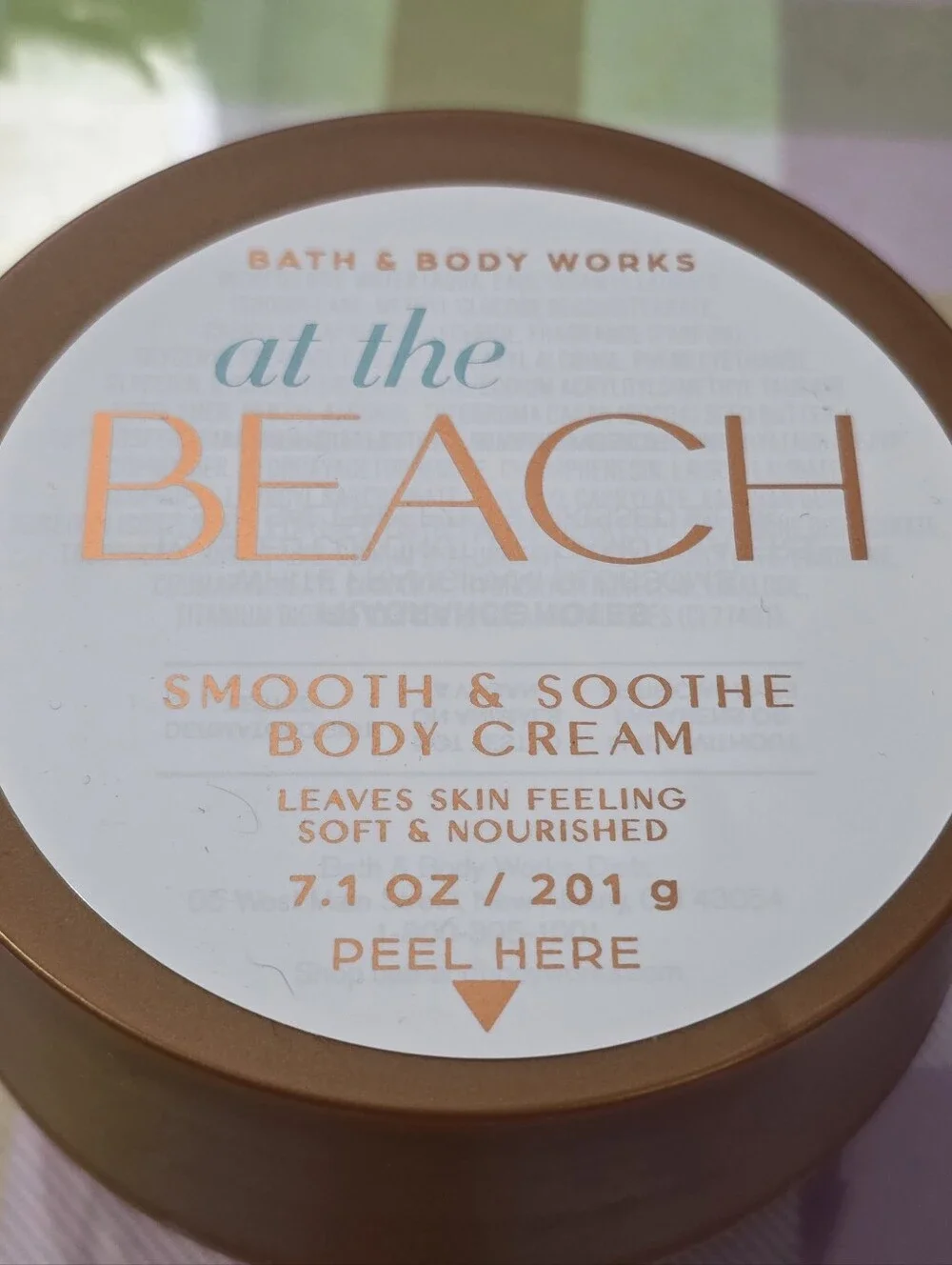 Bath & Body Works 'At The Beach' Smooth & Soothe Body Cream 7.1oz NEW